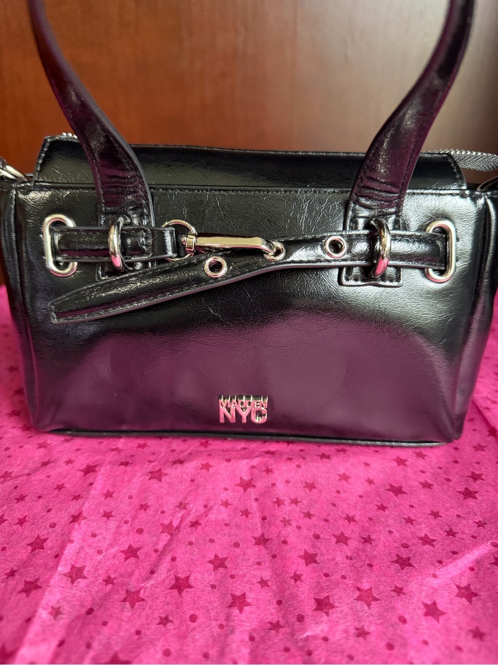 Black Madden NYC clip belt mini satchel